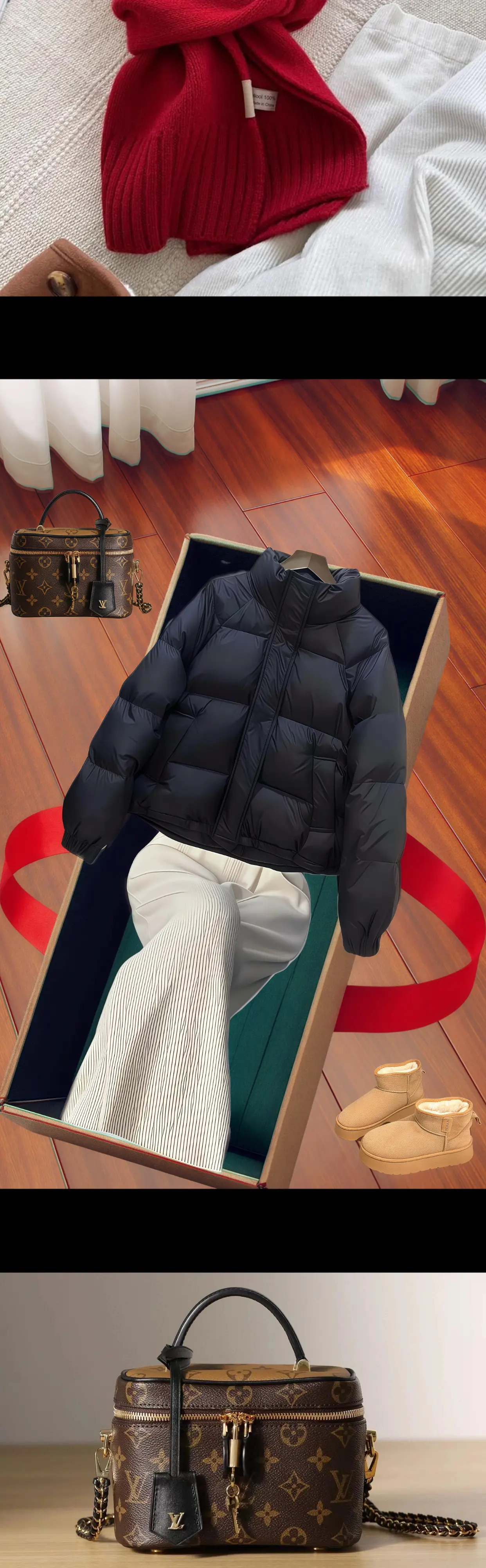 啊啊~跟风买短款立领羽绒服真的好爱！经典黑色耐看不过时,款式简约蓬松又...