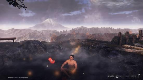 《仁王3》官方发布游戏新截图，温泉将回归新作。配文：“《仁王3》也将加入温泉!寻