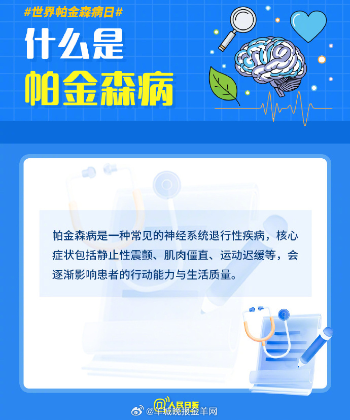 【为自己和家人转发！#世界帕金森病日#，早发现早预防】不只是老年人，帕金森病是全
