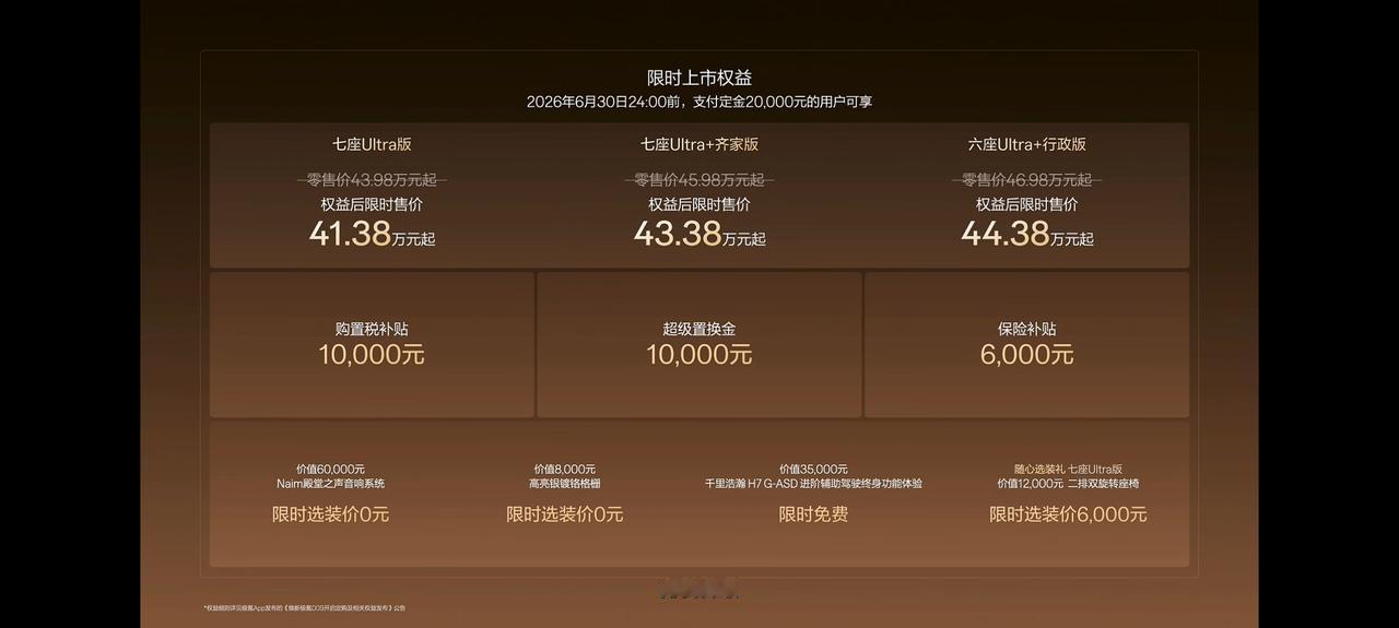 焕新极氪009正式上市，权益后价格41.38-44.38万元，置换补贴+保险补贴