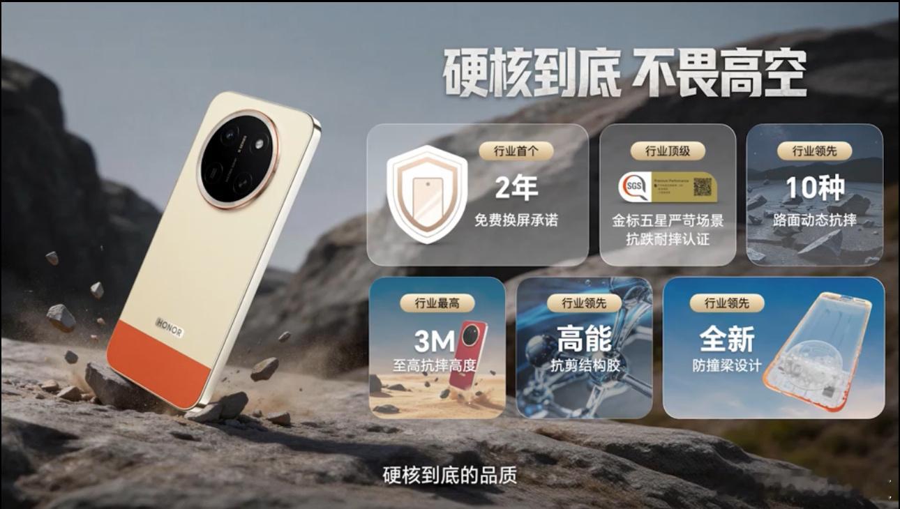 荣耀X80 Pro Max通过SGS金标五星严苛场景抗跌耐摔认证这手机硬核到啥程