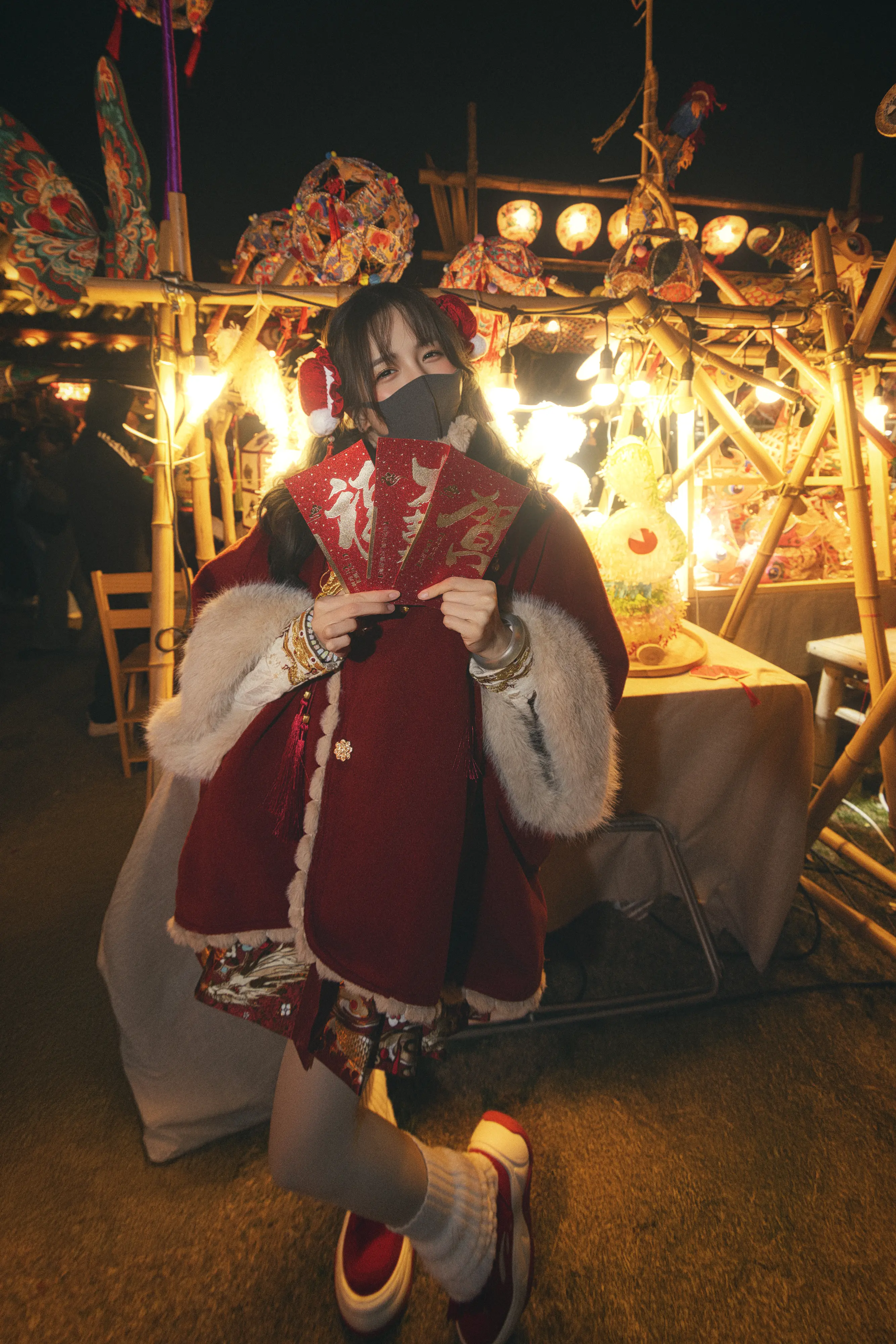 庙会夜景鱼眼照。给小助理拍套夜景 这次用了