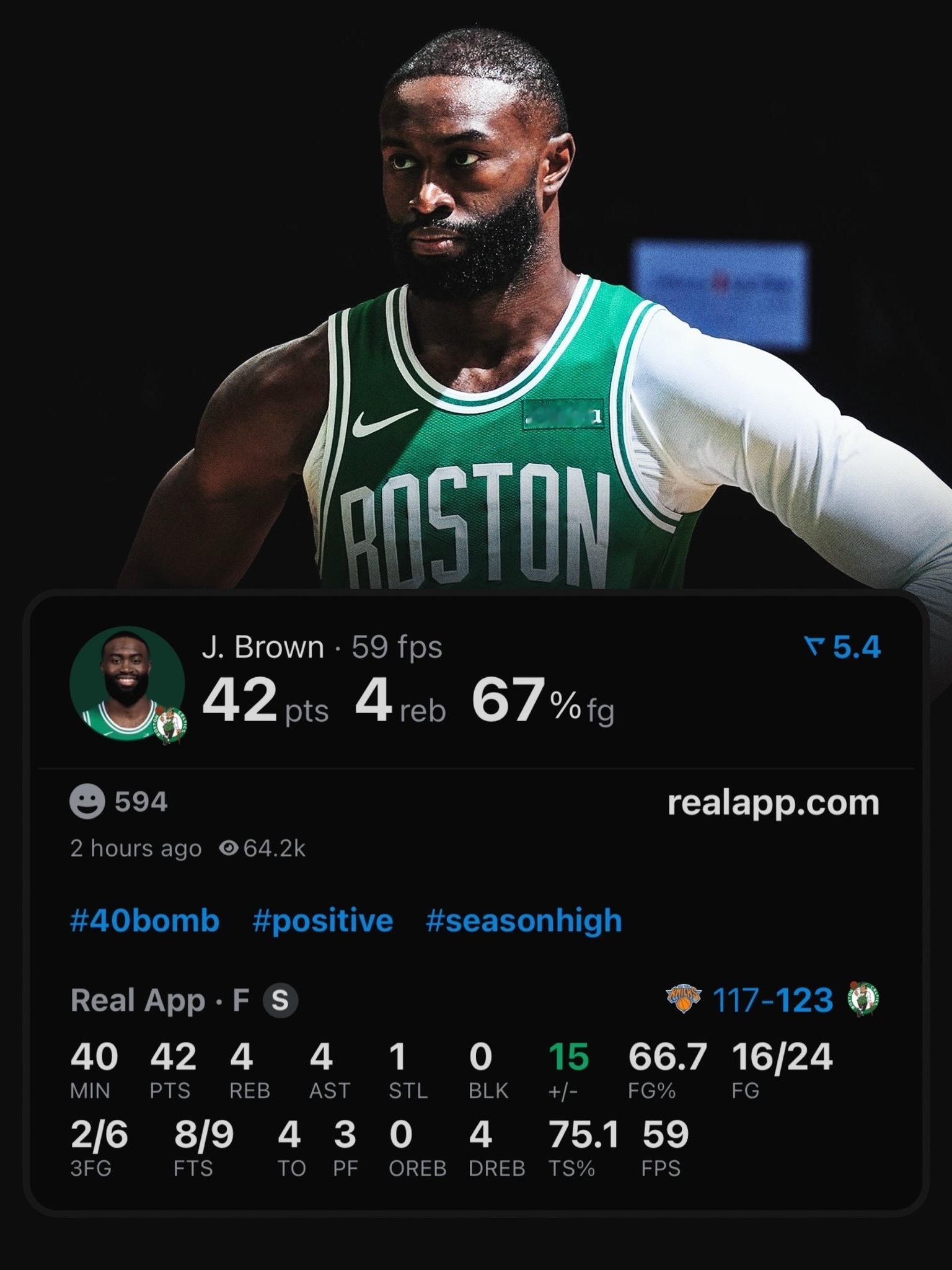 凯尔特人国度 我想问问上赛季评论区里跳大神的家伙，请问用Jaylen Brown