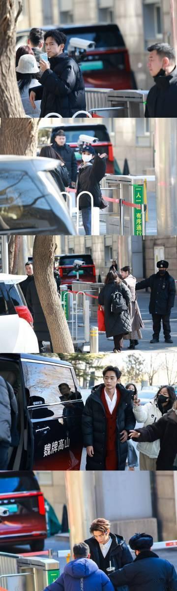 谁家明星下车三秒出神图 春晚四彩路透也太养眼了，李现和魏晨下车那一刻的松弛感直接