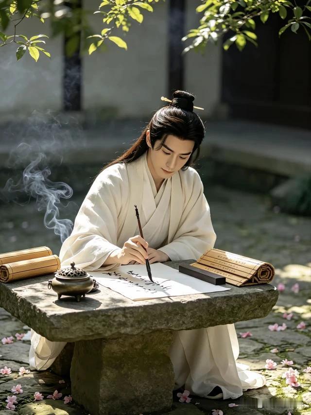 上联：落笔生风才子赋
下联：挥毫泼墨佳人吟