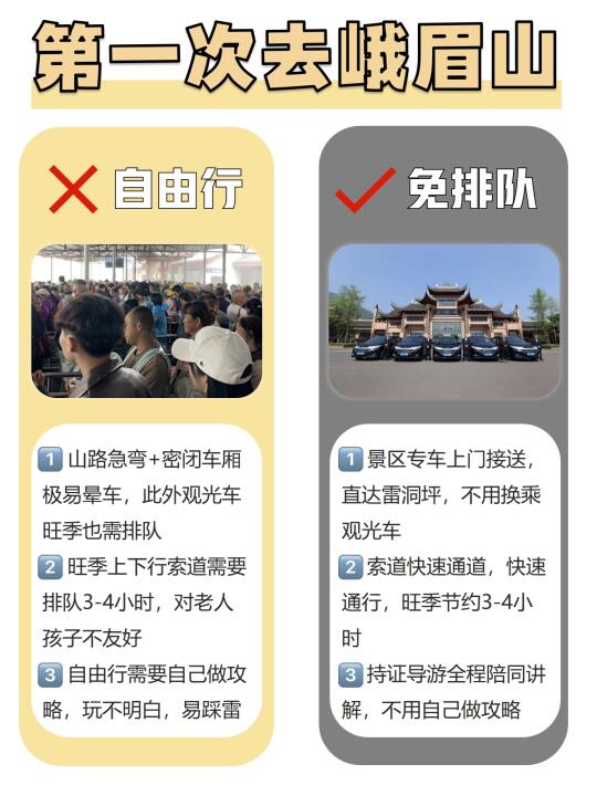 峨眉山VIP专车接送+快速通道，只要💰780