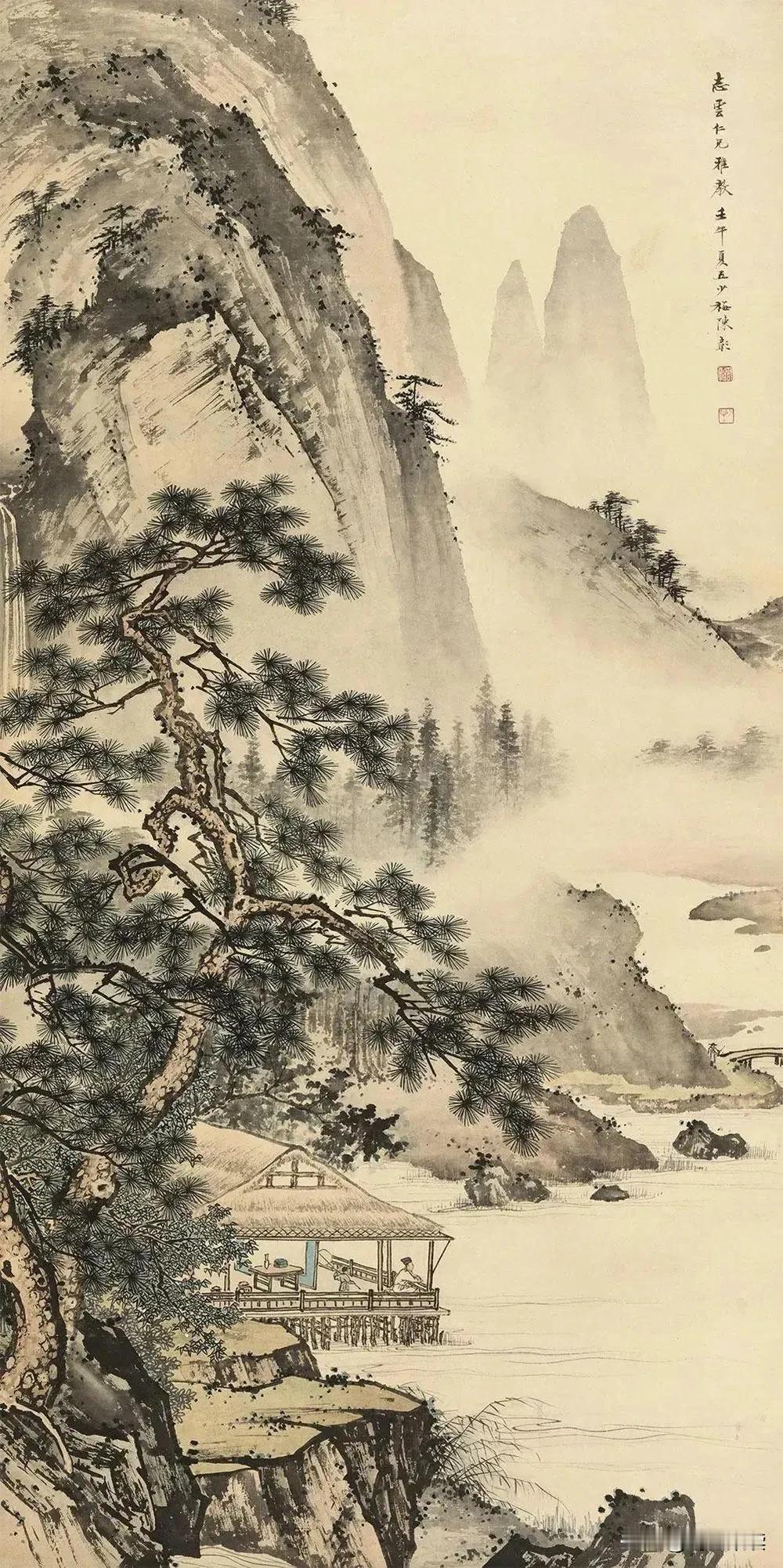 陈少梅：《休憩图》
#国画# #古今国画# #如何欣赏国画呢#