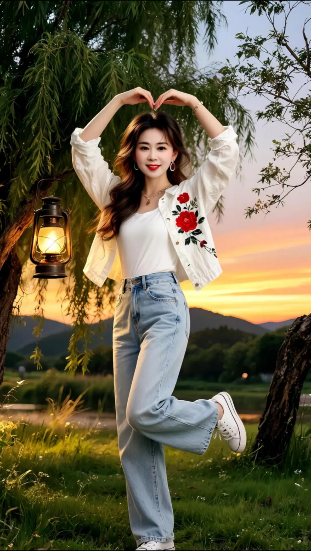 AI晚霞氛围感写真 ai创作