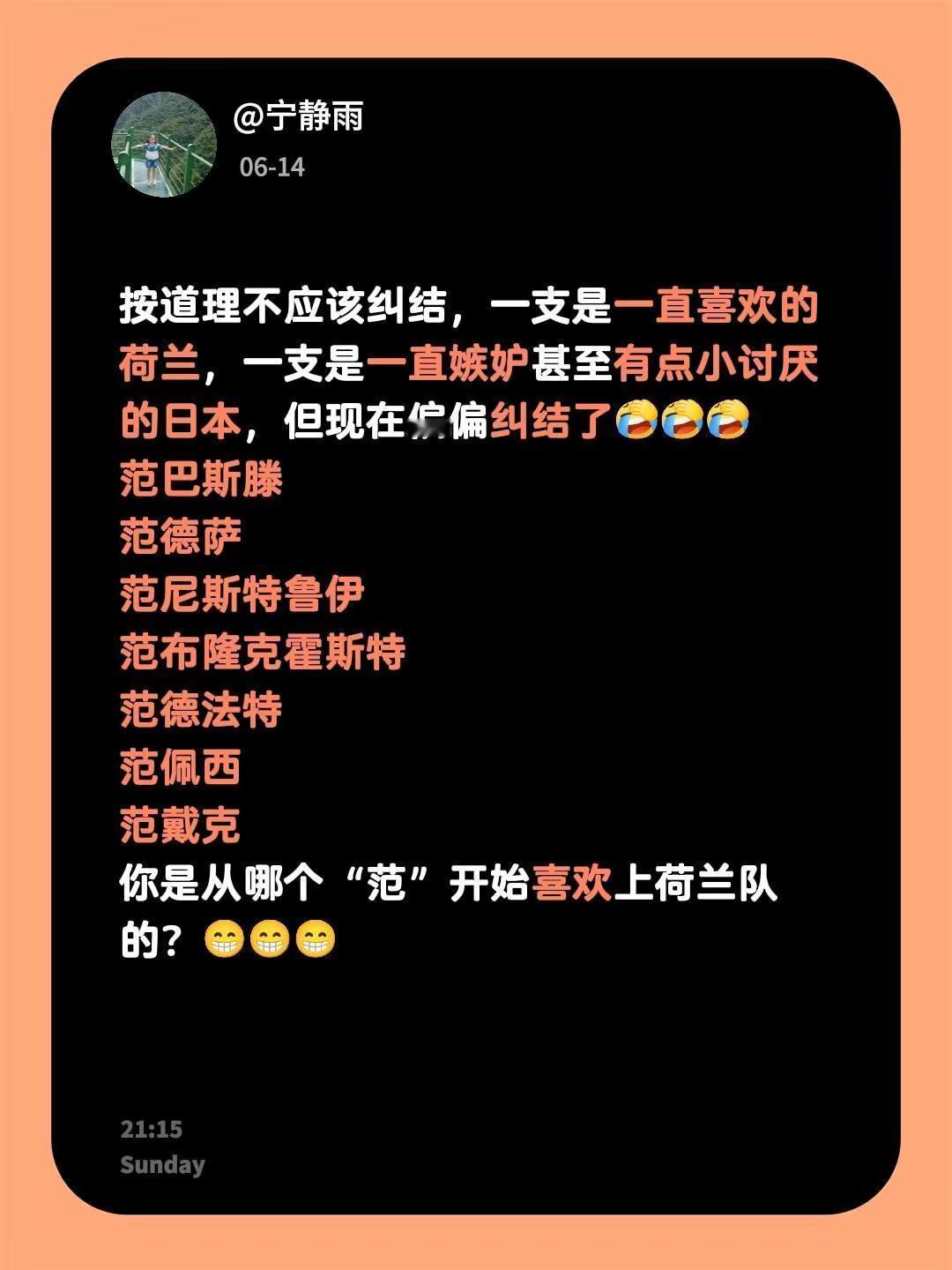 按道理不应该纠结，一支是一直喜欢的荷兰，一支是一直嫉妒甚至有点小讨厌的日本，但现