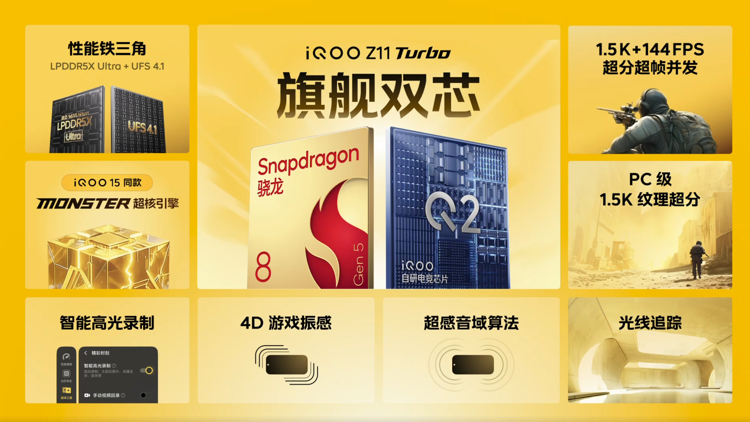 第五代骁龙8旗舰芯、自研电竞芯片Q2 妥妥的游戏神器！！ 