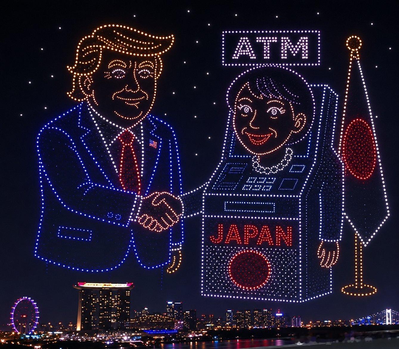 全球网民还在继续嘲笑日本办无人机秀庆祝美国独立日的傻事，各种表情包揶揄日本
