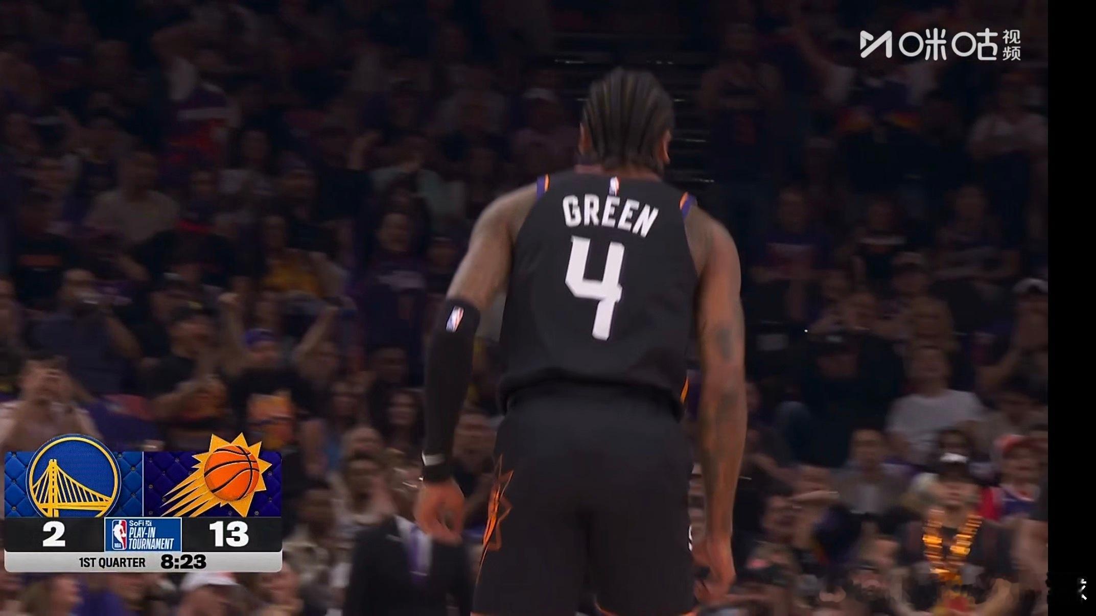 太阳13比2开局👀勇士vs太阳nba附加赛