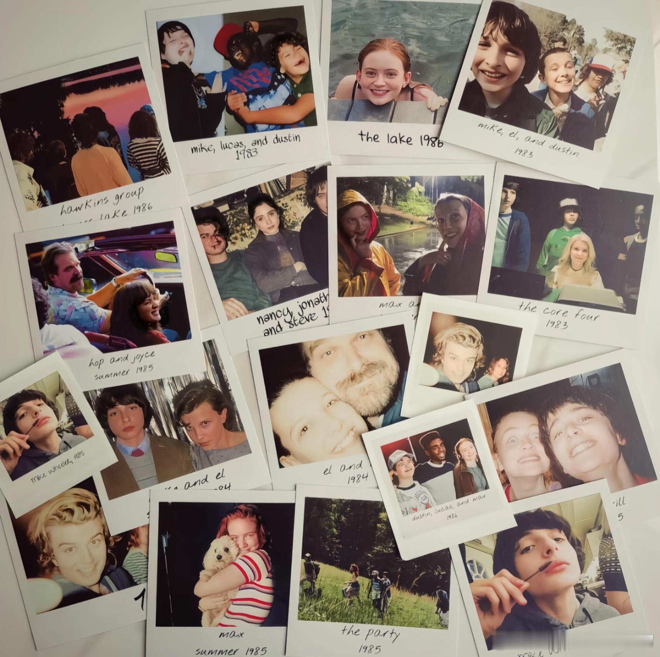 一组《怪奇物语》拍立得，爱大家 ❤️怪奇物语跨年电影愿