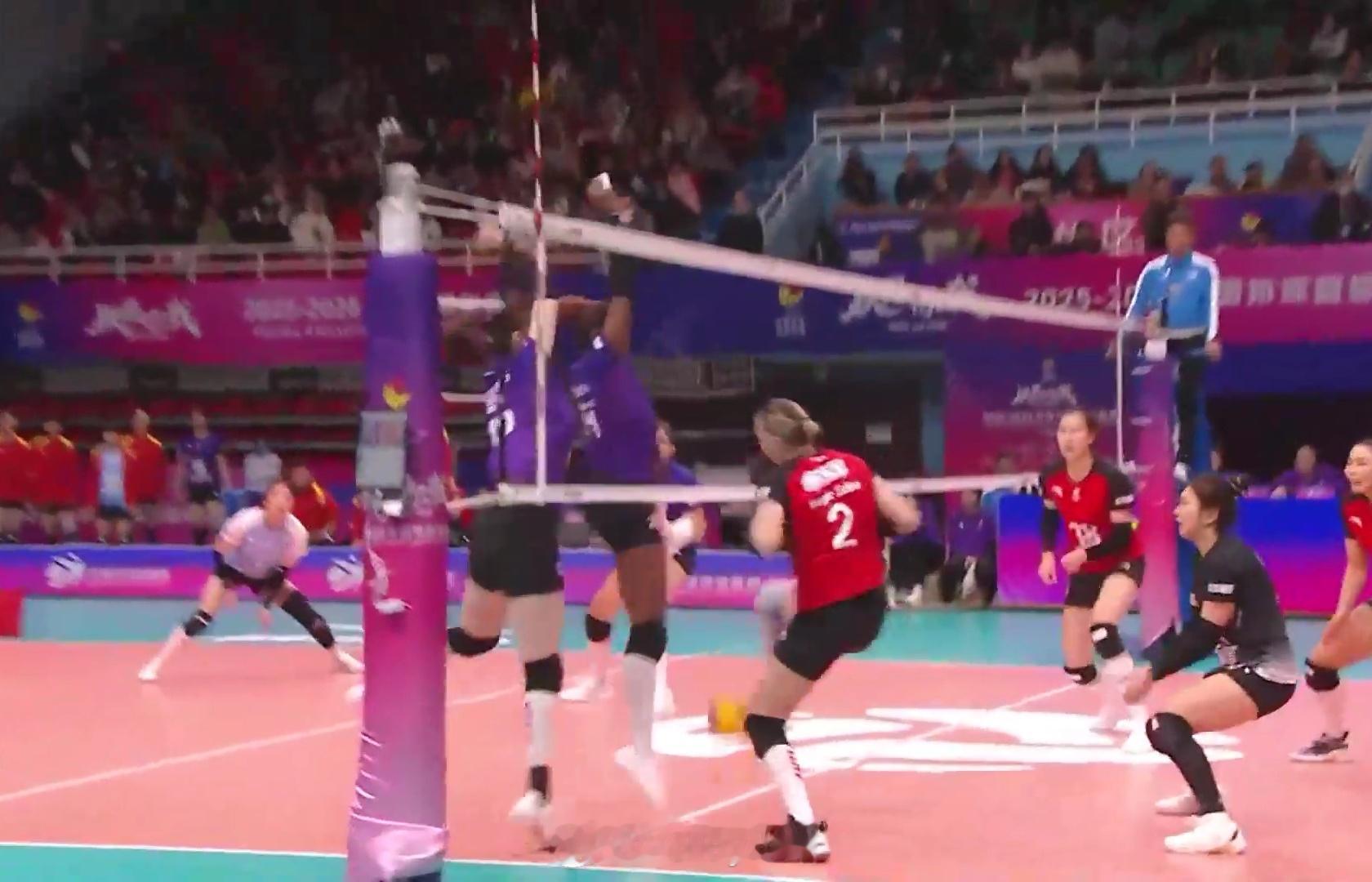 排超联赛第一轮，北京女排1-2天津女排（25-23 21-25 18-25）排超