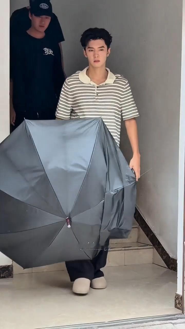 我记得倒霉熊不是停播了吗咋还有个倒霉蛋陈哲远出妆伞坏了给他惊得陈哲远伞坏了 陈哲