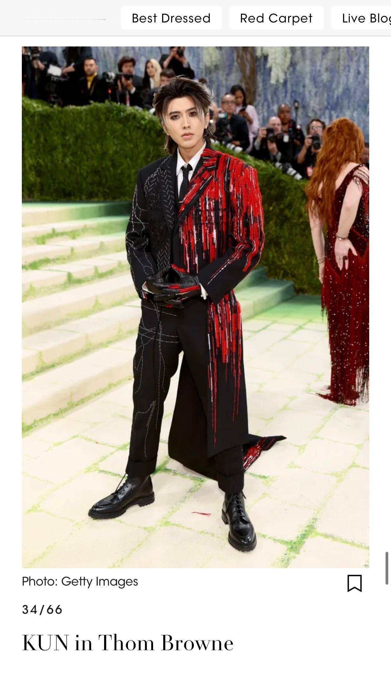 蔡徐坤 in VOGUE Best Dressed蔡徐坤 Met Gala 红毯