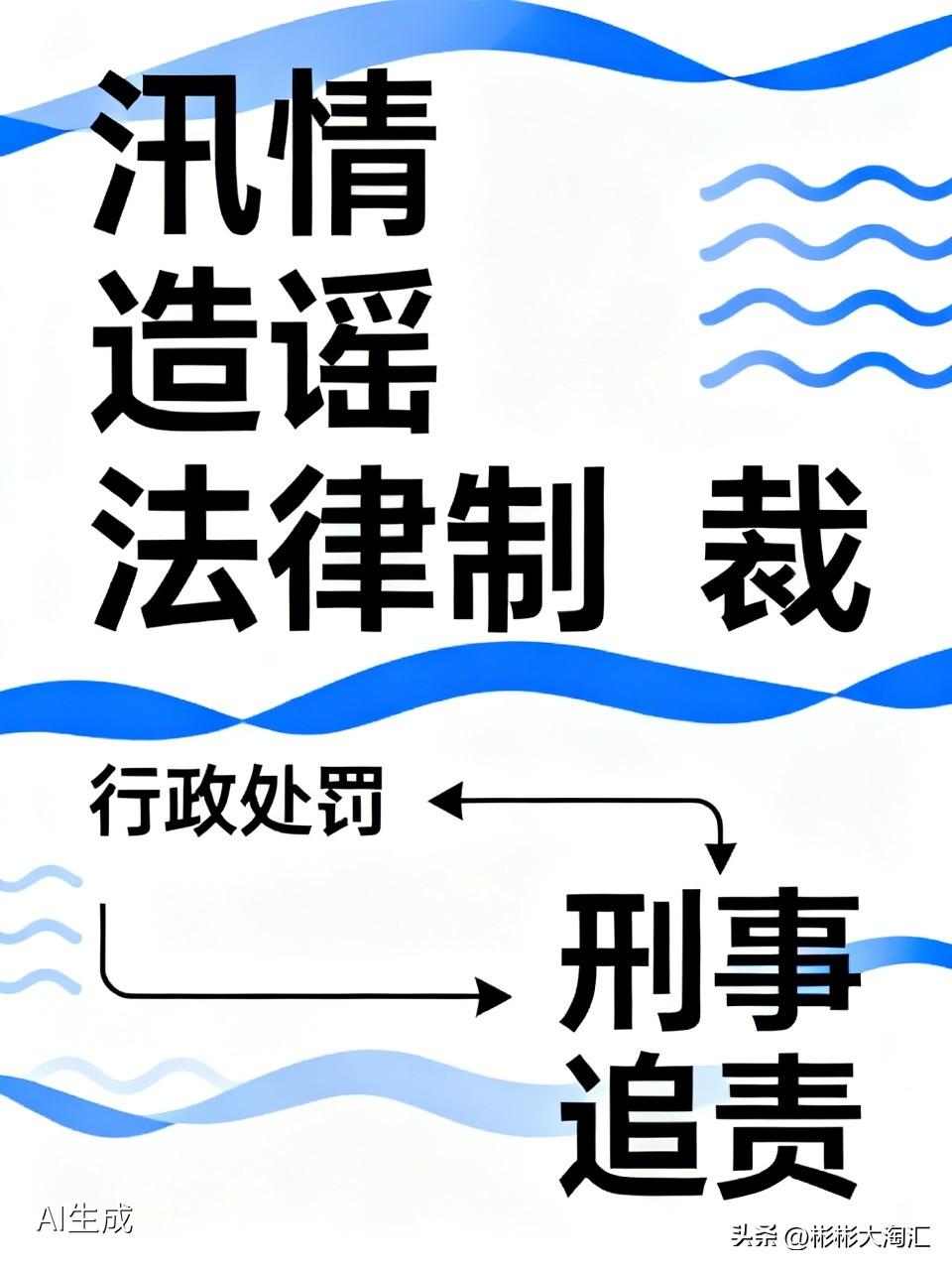 汛情造谣者的法律制裁可不能小觑。一般情况下，造谣可能会面临行政处罚。但要是达到“