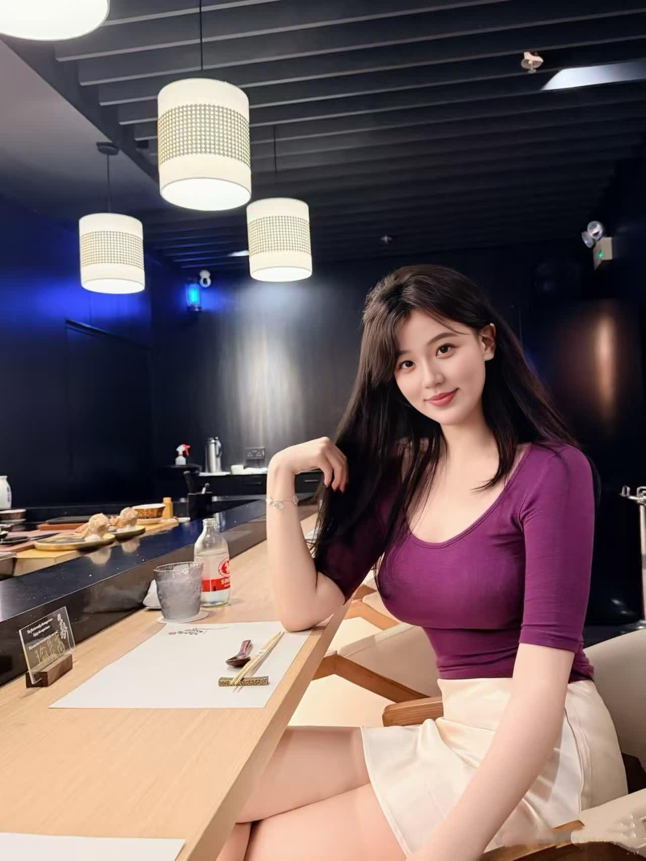 今天的衣服是紫色，希望我紫气东来紫衫温柔照 浅粉色的衣服