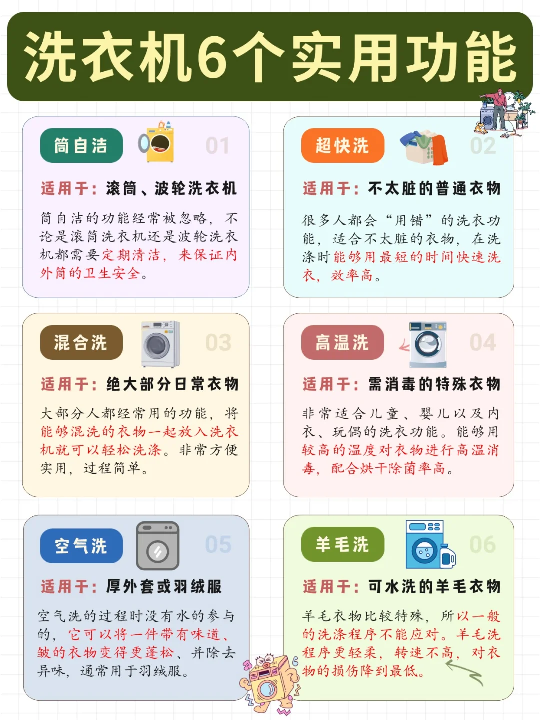 别荒废！这些洗衣功能谁还没用过？