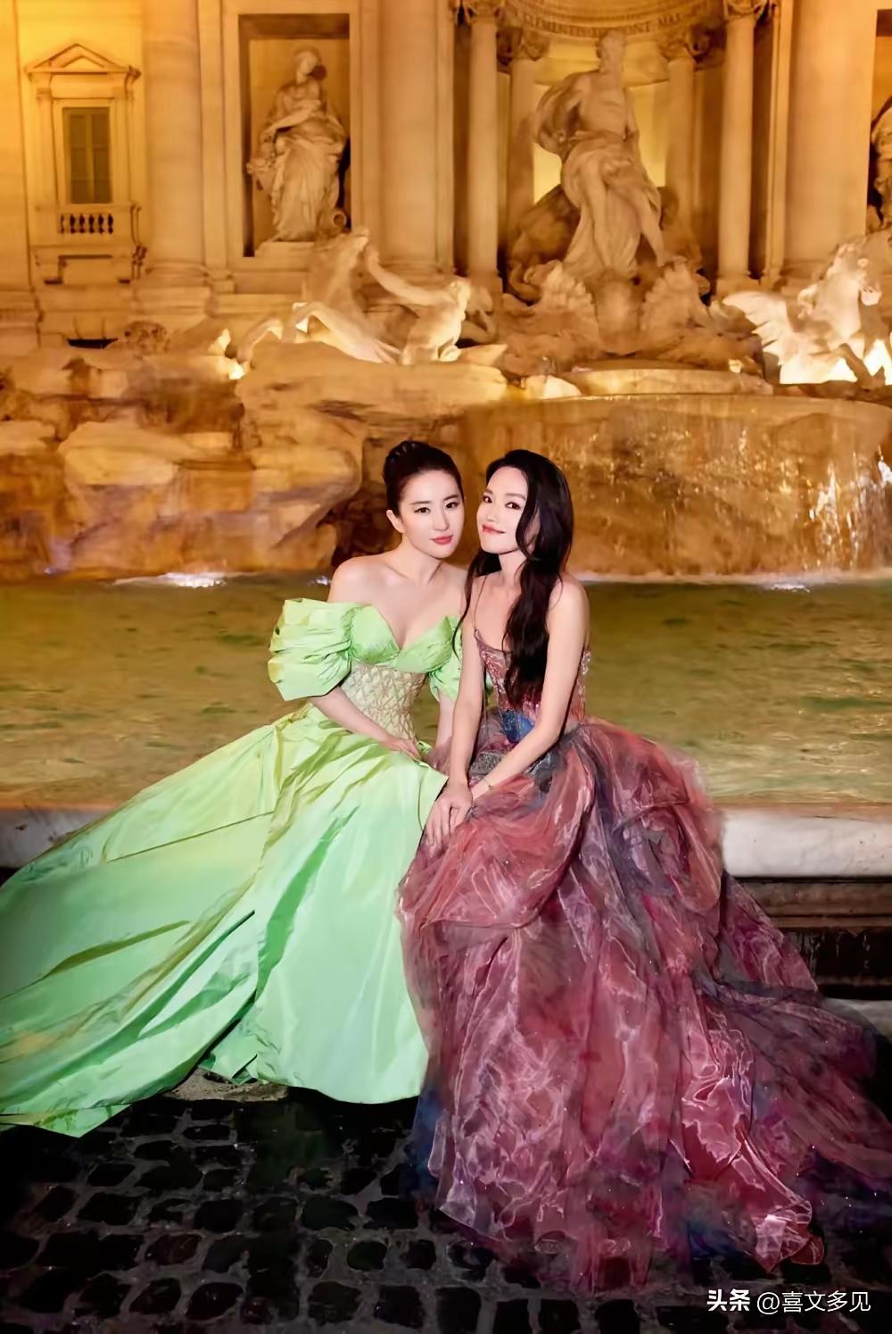 哇塞！这画面简直美轮美奂！
舒淇与刘亦菲同框，或许在很多人看来，刘亦菲更契合东方