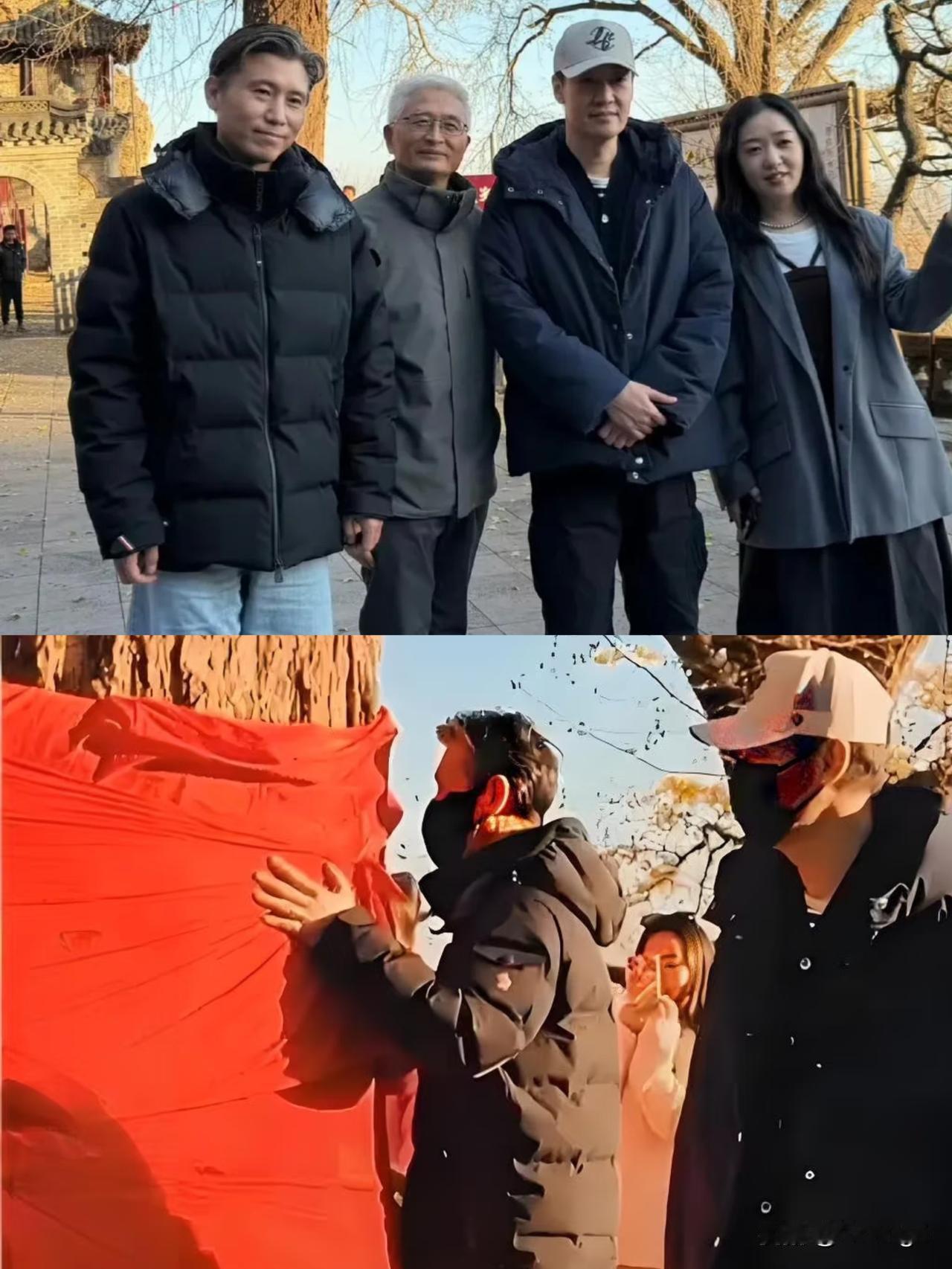 朱媛媛仅仅离世5个多月，
丈夫辛柏青就带着一个十几岁的女孩和
好朋友李乃文一起来