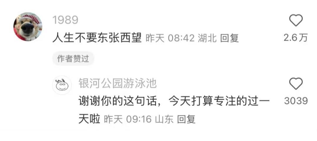 人生不要东张西望！ ​​​