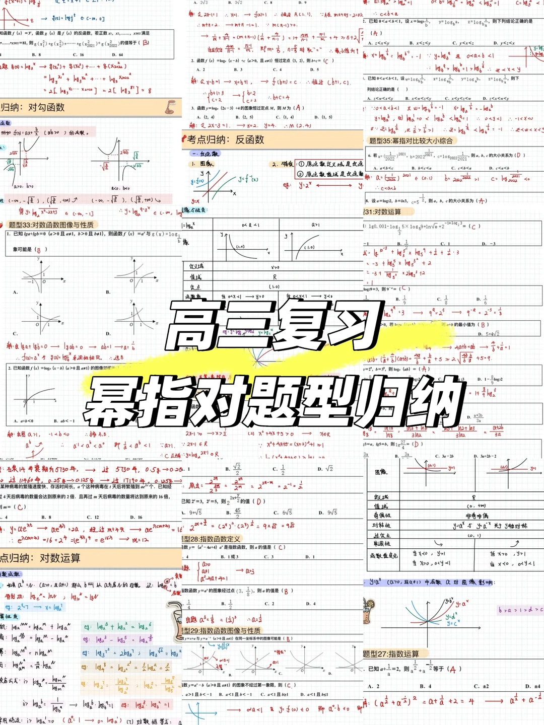 📚幂指对知识梳理➕题型归纳✅