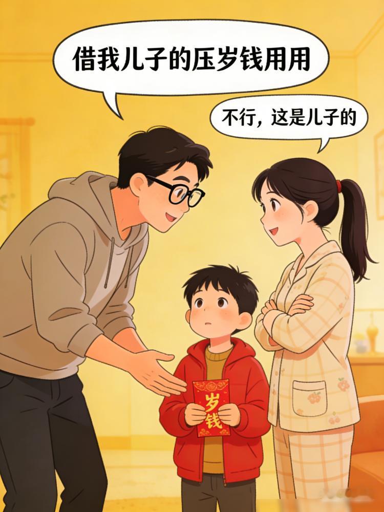 刚把孩子两万压岁钱存进银行卡，他拍着桌子骂我没良心，说我值不上这两万块。
换作