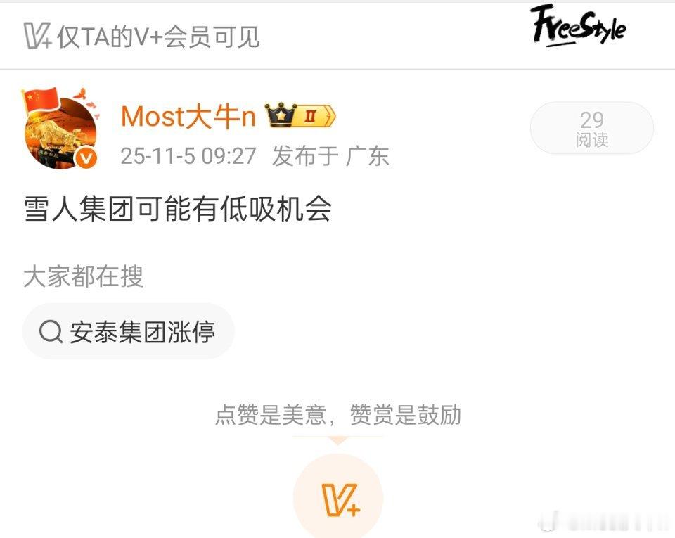 雪人集团涨停，开盘低吸的粉丝恭喜你们 ​​​