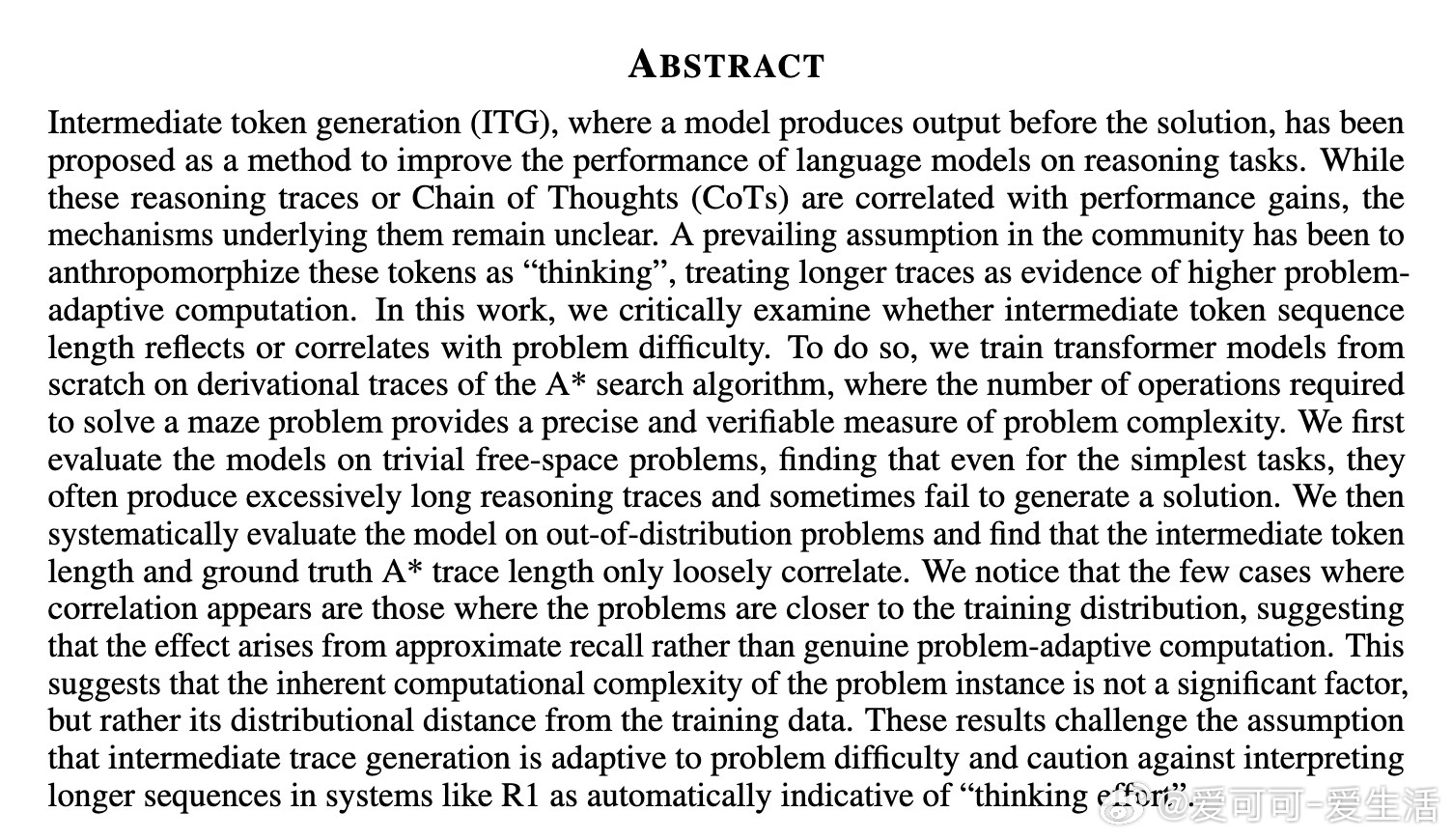 [LG]《Performative Thinking? The Brittle 