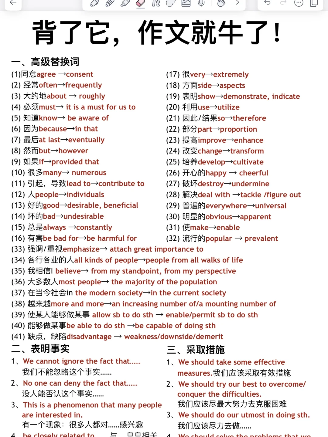 英语作文高级替换！一次吃透！提分秘诀拿捏