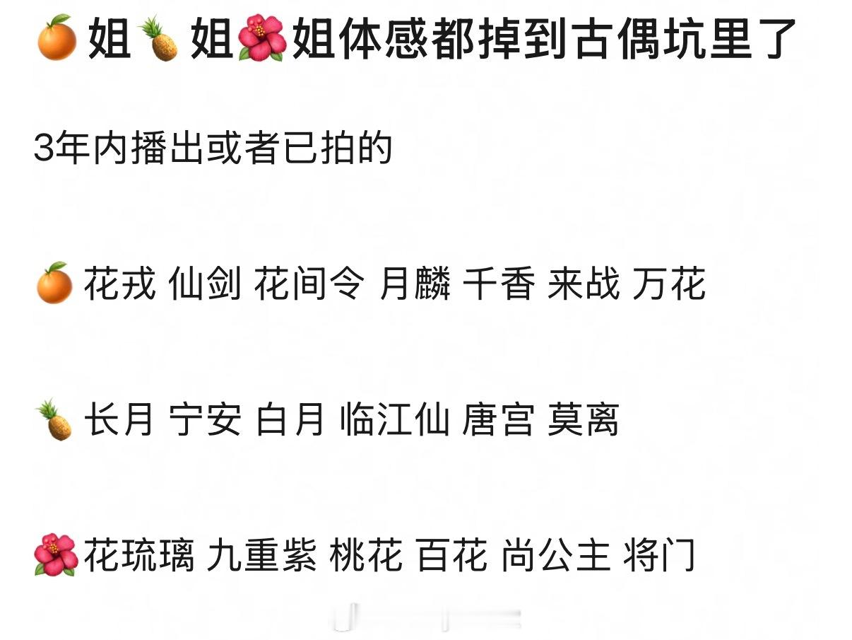 网友热议：这几年鞠婧祎、白鹿、孟子义好像掉到古偶坑里了，三年内播出和已拍的全是古