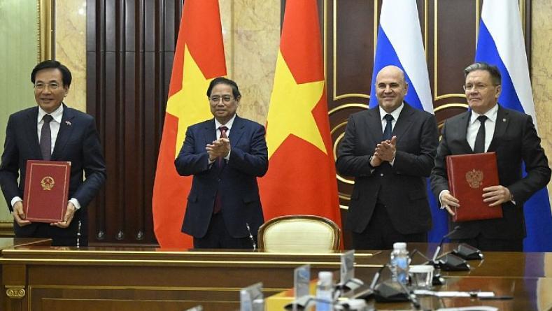 【俄罗斯政府网站23日发布消息，俄罗斯与越南当日签署了关于合作建设越南首座核电站