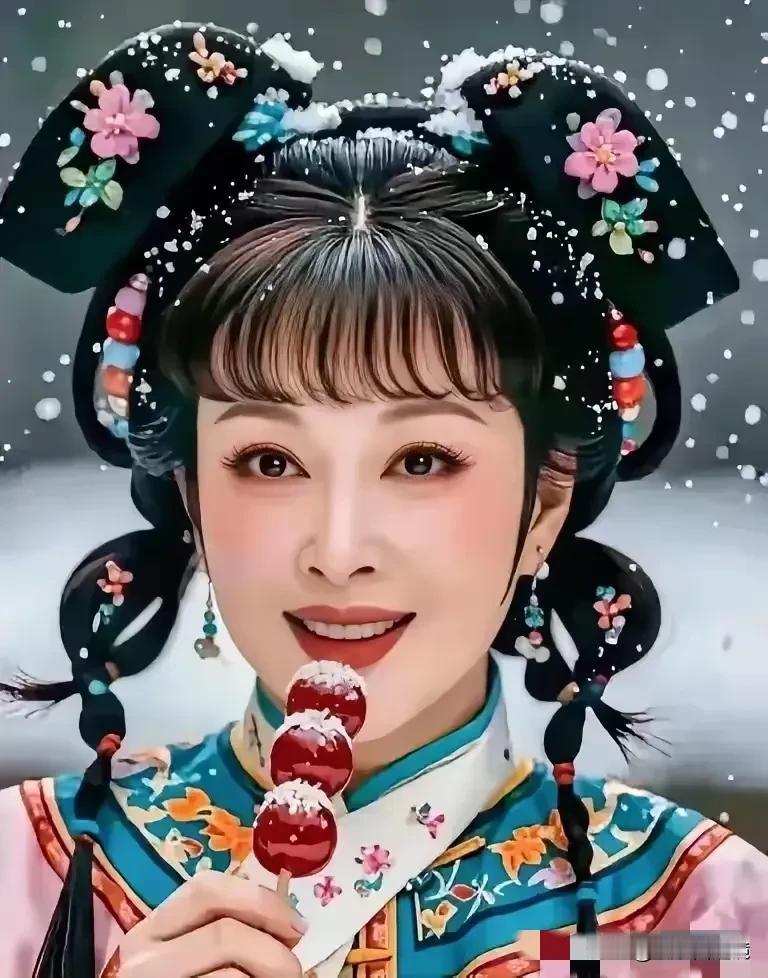 从这张照片上看，70多岁的刘奶奶扮演20多岁的年轻姑娘，看起来一点也不违和啊。
