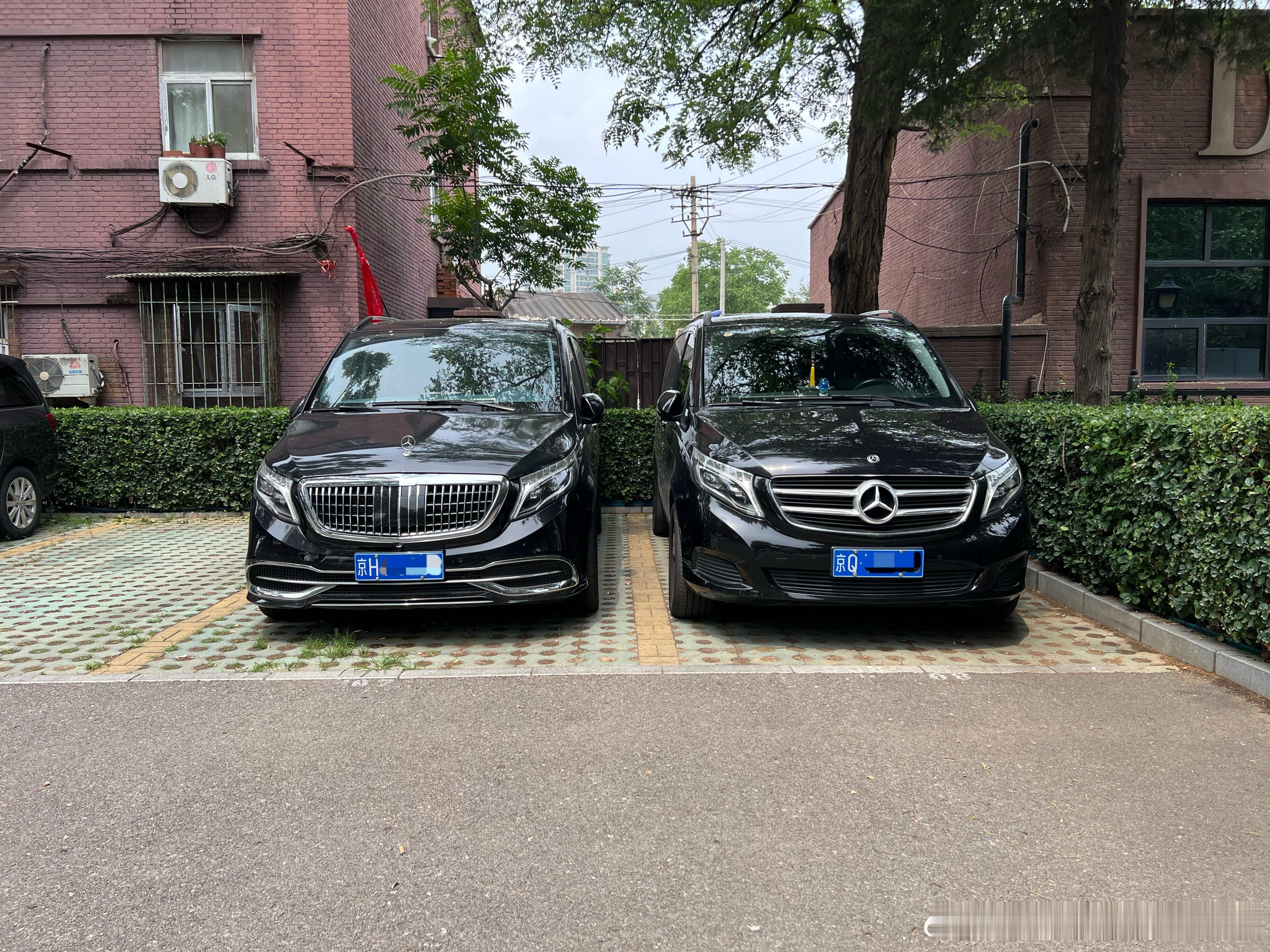 奔驰V这车我个人觉得，还是原厂大标好看。记得有一年还出过带拉花的运动套件版，真挺