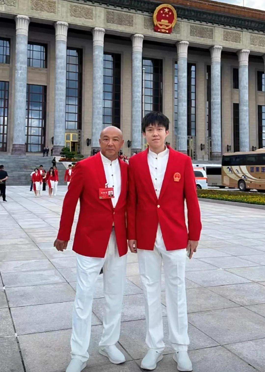 8月20日下午，巴黎奥运会中国体育代表团总结大会在北京举行，乒乓球选手王楚钦 樊