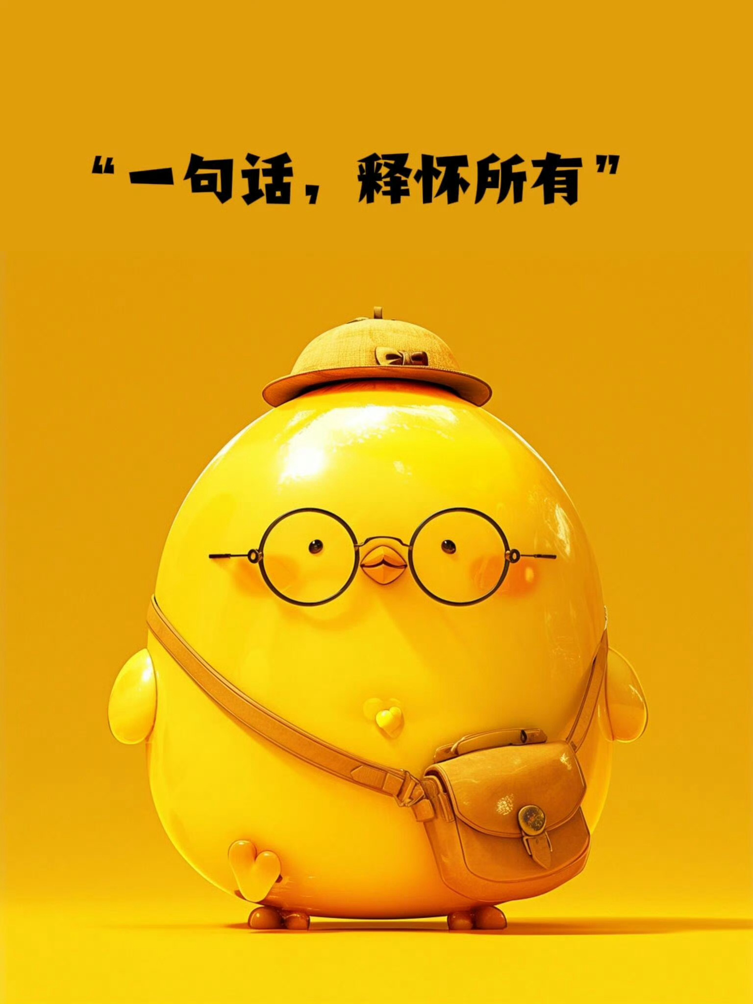 “一句话，释怀所有”。 ​​​