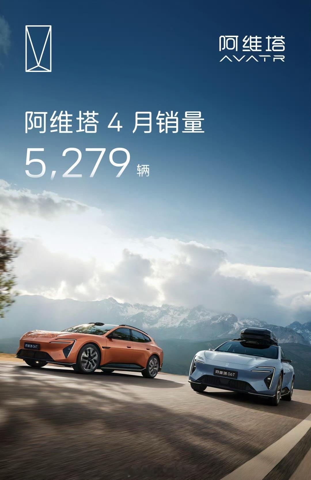 阿维塔 4 月销量 5,279 辆。阿维塔308_IO新能源汽车