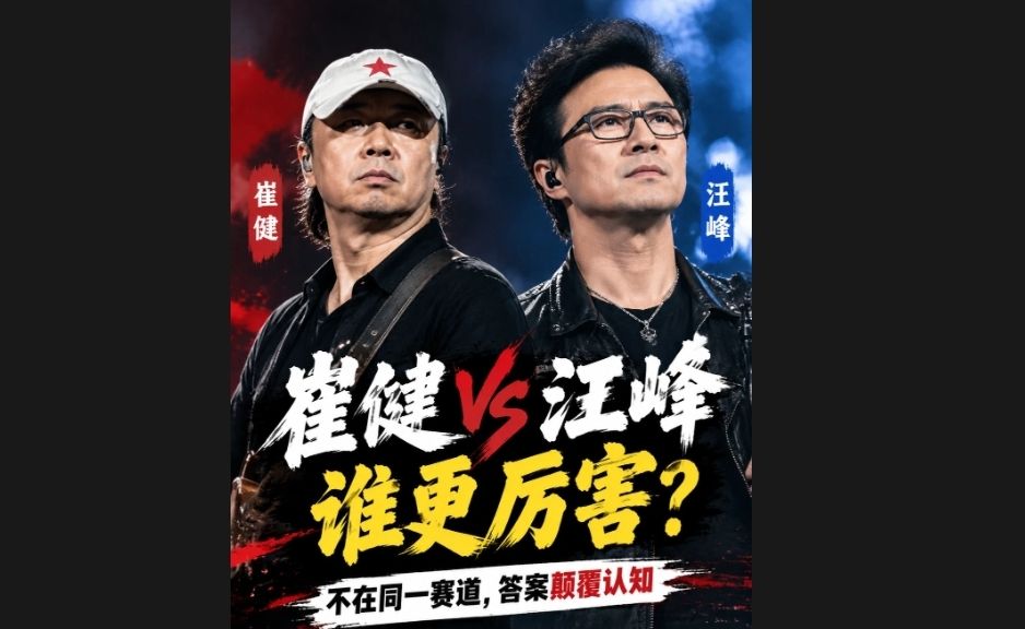 崔健汪峰谁更厉害？不在同一赛道，答案颠覆认知#崔健 #汪峰 #摇滚