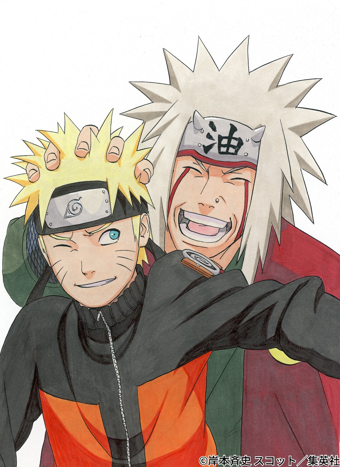 【火影忍者官方最新发布了推文】今天是“笑颜日”并附上了自来也摸鸣人头的场景  看