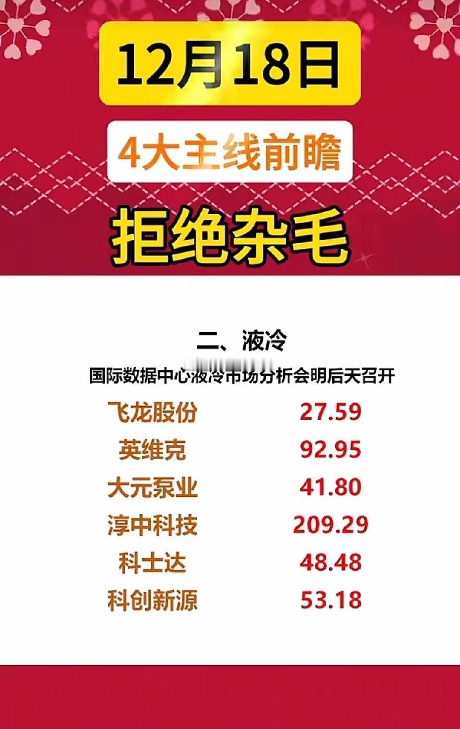 12月18日，A股这些板块有望大涨！！！共封装光学板块 重点关注：联特科技、奕东