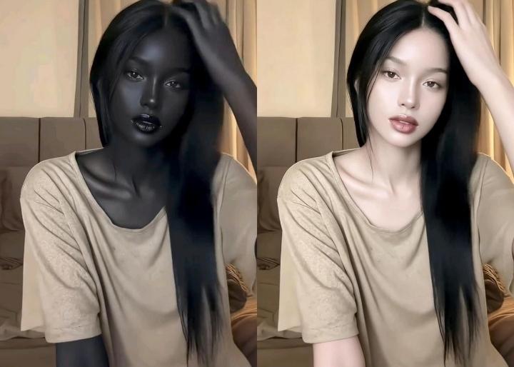都说一白遮三丑，可美真的不止一种样子。
这位黑美人五官特别精致，眉眼灵动，气质又