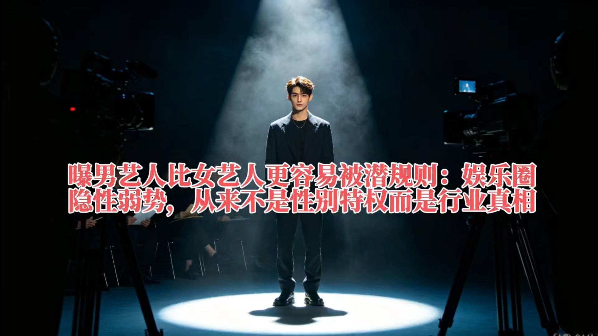 曝男艺人比女艺人更容易被潜规则：娱乐圈隐性弱势，从来不是性别特权而是行业真相