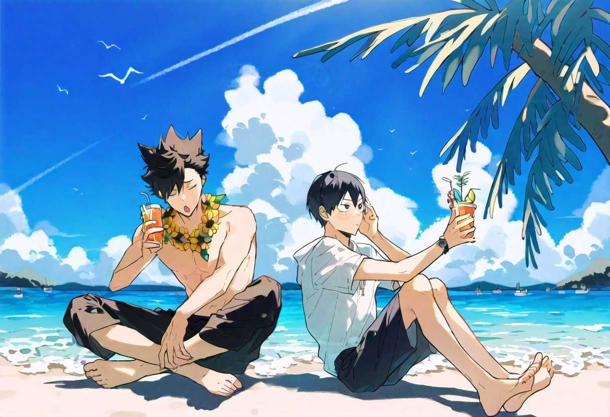 🏖排球少年 | 在夏天，在海边～X:imajinkun 抱图吱 | #排球少年