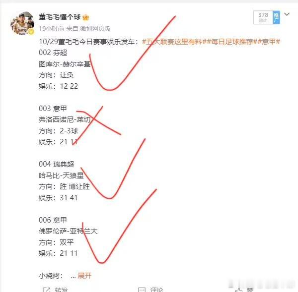命中率有目共睹！不用我多讲，方向是全对 。今天继续虹 ​​​