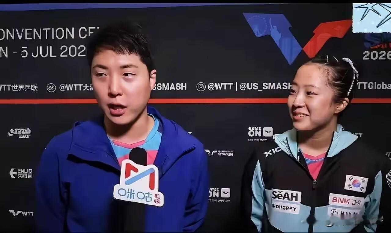 林钟勋的情商实在太高了！
混双赢了莎头后，赛后采访被问到觉得自己这次获胜的关键因