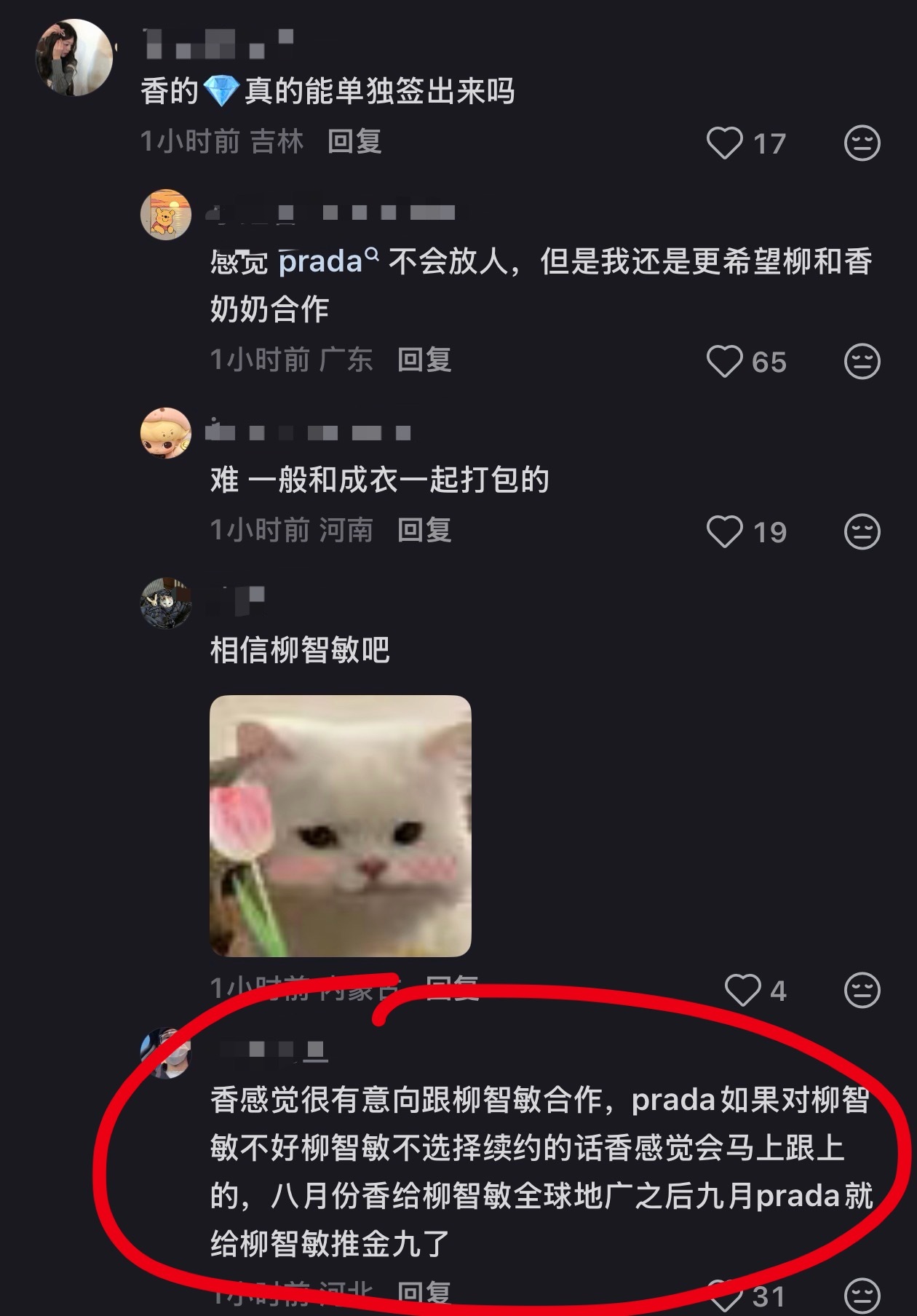 看来是Prada影响了柳智敏接触香奈儿  那宝诗龙失宠了 ​​​