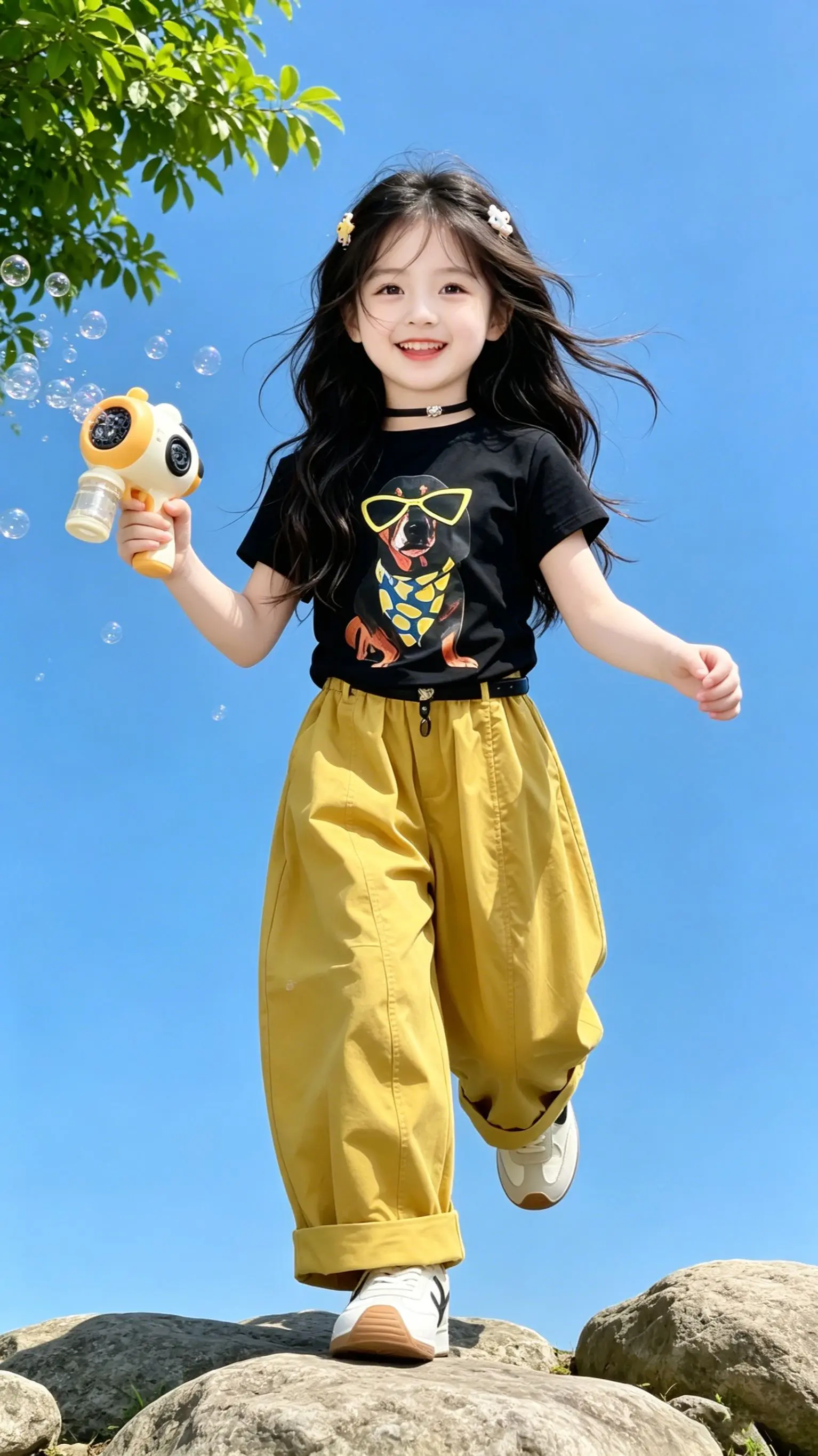 女儿的夏日穿搭~同款在橱窗。