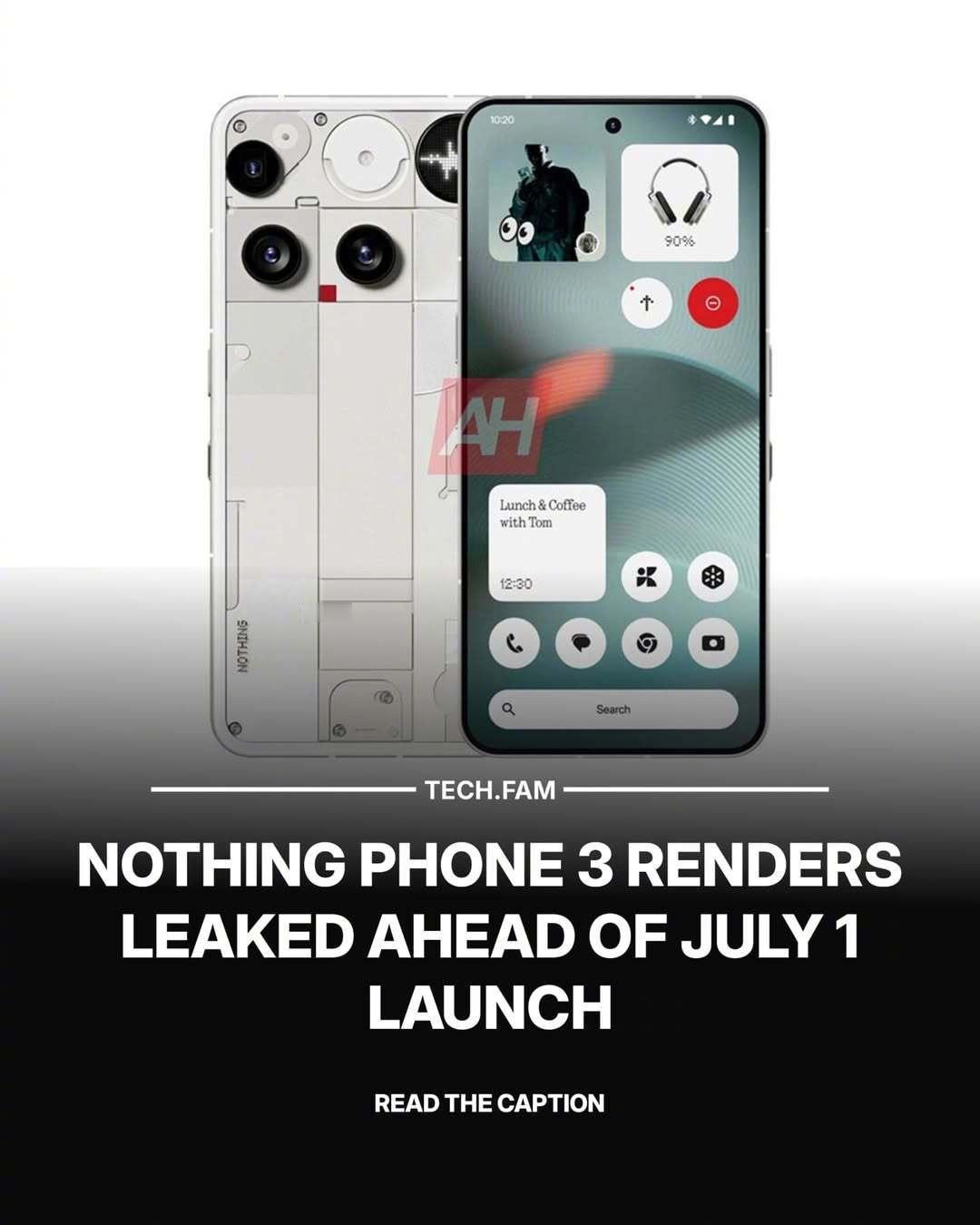 Nothing phone 3手机渲染图，这设计怎么样 ​​​