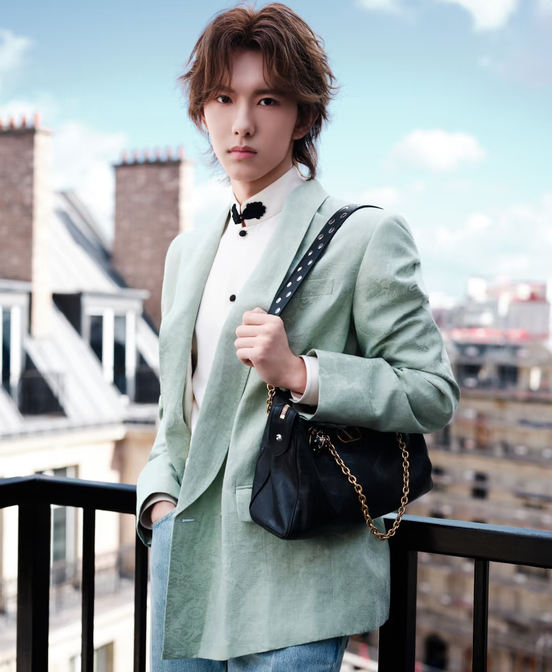 马柏全 巴黎时装周华伦天奴街拍大片